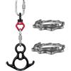 PRIOR FITNESS Set di accessori in seta per antenna (Deluxe Professional Set), accessori in seta aerea, kit di hardware per antenna include 1 discendente da 8, 1 girevole, 2 moschettoni in acciaio al