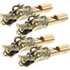 Amosfun Set 4pezzi Portachiavi Fischietto in Ottone a Forma di Testa di Animale, Resistente alla Corrosione, per Outdoor Survival e Back To School Party