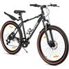 HH HILAND HILAND Bloomer Mountain Bike 26 MTB Uomo & Donna, 7 Velocità, Freni a Disco Meccanici, Telaio in Alluminio Hardtail, Bicicletta Unisex per Adulti, Nero