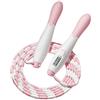 Mealoodiousmusea Corda per saltare per bambini, morbida, con perline, portatile, rosa
