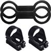 Generico Set di 4 Fermacavi per Maschera Subacquea e Snorkel Nero | Silicone e Abs, Leggero e Flessibile, Facile da Montare e Rimuovere, per Immersioni e Snorkeling