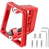 Caswynlife for brompton - Adattatore per blocco portante anteriore, montaggio a 3 fori, telaio in alluminio leggero, per borsa a naso di maiale, rosso, blu, oro, argento, 52 x 65 x 70 mm (nero)