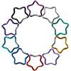 Generic Moschettone in metallo, 10 moschettoni a forma di stella, compatto, in alluminio, a forma di stella, robusto, antiruggine, accessorio da esterno per campeggio, viaggi