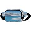 ADFGYERH Marsupio con nave da crociera sul mare, con tracolla regolabile, borsa a tracolla, tessuto twill, marsupio per allenamento all'aperto, viaggi, casual, corsa, escursionismo, ciclismo.