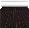 CKryzillix Moquette Nautica,Finto Teak per Barca Eva Schiuma 2400x450x6mm Schiuma Eva autoadesiva for Pavimenti marini for Barche e Yacht in Finto Teak, Telo Decorativo(Black Red)