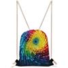 KHAUERBC Rainbow Swirl Borsa con coulisse a prova di schizzi, borsa da palestra con cinghie regolabili, zaino per sport, palestra, viaggi, nuoto