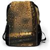 KHAUERBC Rain Hits The Window Zaino con coulisse per adulti, borsa da palestra con scomparto per scarpe, zaino da trekking con tasche laterali in rete