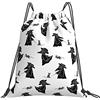 Generic Medici Della Peste Chibi Nero Su Bianco Uomo Donna Zaino Con Coulisse Moda Sackpack Cinch Regolabile Sacche Sportive Per Palestra Yoga Viaggio