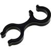 Nutup Connettore con fibbia a 8 per bastone da trekking, in lega di alluminio, con clip per camminare, robusto e leggero, morsetto per collegare due pali insieme per escursioni e campeggio (6 cm, nero)