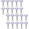 AJTUTUS 3 vie connettore attrezzatura da pesca accessorio installazione perline da pesca chiaro ovale doppio foro perline tipo B Pin clip in acciaio inox