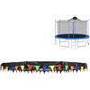 Generico Trampoline Shade Cover | Round Canopy With Colorful Flag And Cord