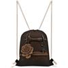 KHAUERBC Borsa con coulisse per macchina da cucire e rosa, impermeabile, con cinghie regolabili, per sport, palestra, viaggi, nuoto