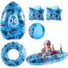 Dwafill - Tavola da surf gonfiabile, 5 pezzi, per bambini