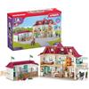 Schleich HORSE CLUB | Centro equestre Lakeside 42551 | Set con casa, stalla, 2 cavalli, Hannah, i suoi genitori e accessori | regalo per bambini | giocattolo con cavalli dai 5 anni | 192 pezzi