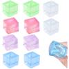 AYZDJ 10 pezzi Squishy Cube, Ice Cube Squishy, piccola cosa di sollievo per la famiglia o la festa regalo di amici (includere viola blu verde rosa bianco trasparente)