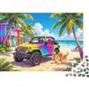 DAFUfbw Rainbow Car 1000 Pezzo Puzzles Riciclato Beach Adventure Senior Puzzles Family Tempo di Gioco Props Accessori per Giochi di Festa per Adulti And Age 10 Up 52x38cm/1000pcs