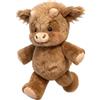 Hi-Y2Kgirls Mucca di peluche da 45 cm che corre, Running Cow Plush, peluche interattivo con zampe mobili, giocattolo di peluche a forma di cinghiale, regalo per bambini e bambine (Marrone)