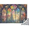 UVTMWVTCUSIQ Finestra ad arco con vetro colorato vintage Puzzle 1000 Pezzi Carta Puzzle per Adulti Artistic Style Puzzle per Famiglia Relax Concentrazione Regalo Decorativo 38x26cm/1000pcs
