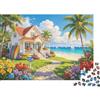 DAFUfbw Beach House Puzzle 1000 Pezzi Riciclabile Paper Tropical Seaside Puzzle per Adulti Fun And Stimolante Family Game Gift for Men's Birthday 52x38cm/1000pcs