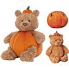 KBIBCK Peluche di Halloween, 30 cm, peluche a forma di orso di zucca, Halloween e zucca, morbido orsetto di zucca, regalo per Natale e Halloween, per ragazzi e ragazze (orso di zucca)