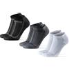 DANISH ENDURANCE Calzini Corti da Corsa, Anti-Vescica, Calze Running Sportive, per Uomo e Donna, 3 Paia, Multicolore (1x Nero/Grigio, 1x Grigio/Nero, 1x Bianco), 39-42