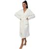 Borbonese Accappatoio Unisex con Cappuccio Art. Fine Op in Pura Spugna idrofila 380 gr al mq (Avorio, S)