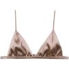 SilRiver - Reggiseno a Triangolo con Coppa Morbida, da Donna, in Raso di Seta, Bralette, Senza Ferretto, Morbido e Confortevole