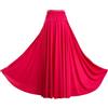 Sywiyi Gonna da donna per flamenco lunga, gonna a ruota, gonna per danza del ventre, gonna a ruota, gonna spagnola per ballo con elastico, costume da ballo per sala da ballo, Rosa acceso., L