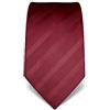 Vincenzo Boretti cravatta elegante classica da uomo, 8 cm x 15 cm, di pura seta di alta qualità, idrorepellente e antisporco, motivo a righe tono su tono rosso vino