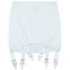 Luxallacki Elegante cintura con fondo aperto con 6 cinghie, reggicalze senza lacci, biancheria intima modellante in vita, bianco, XL