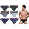 Navigare 6 Slip Uomo Elasticizzato Misure S, Multicolore