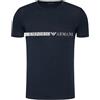 Emporio Armani Maglietta Uomo 111971 2F525, T-Shirt Manica Corta, Girocollo, Slim (Blu Scuro, L)