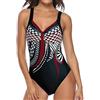 Yuson Girl Costumi Interi Donna, One Piece Costumi da Bagno Push Up Trikini Imbottito Backless Swimsuit Pin Up Costume Bohemian Beachwear