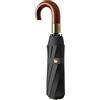 erised's bifrost Lussuoso ombrello pieghevole da viaggio con manico a J in vero legno per uomo/portatile/apertura automatica/chiusura strato di rivestimento in tessuto/pioggia sole/anti UPF 50 protezione UV 99,9%/Golf