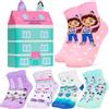 DREAMWORKS GABBY'S DOLLHOUSE Calzini Bambina, 5 Coppie Calze Divertenti Morbide e Traspiranti, Regalo Ragazza e Bambini Piccoli (25/30 EU, Multicolore)