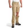 Flyplus Pantaloni da trekking convertibili da uomo con 7 tasche, chiusura | Impermeabile, leggero, elasticizzato in 4 direzioni con vita semi-elastica per abbigliamento tattico, safari ed escursionismo