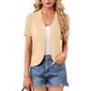YGJIEGENG Donna Cardigan Estivo A Manica Corta Elegante Con Scollo A V Leggero E Traspirante Con Apertura Frontale A Maniche Lunghe Bolero Cardigan S-2XL, S