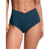 CRZ YOGA Taglio a V Vita Alta Bottom Bikini | Sgambatura Media, Copertura Posteriore Media, Incrociata Davanti, Nuoto, Slip Costume per Donna