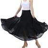 CISMARK Elegante Gonna Lunga a Rete per Ballare Il Valzer, Nero, M