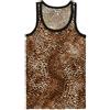SamHeng Canotta leopardata da uomo, gilet sportivo aderente senza maniche morbido, canottiera attillata per allenamento, corsa, sport, t-shirt con stampa leopardata per feste, rave, discoteche, spettacoli