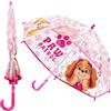 Paw Patrol Ombrello Bambini, Cupola Trasparente Leggera Ombrelli Bambino Accessori da Viaggio (Rosa)