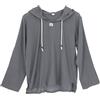 GURU SHOP Camicia da yoga, leggera, per il tempo libero, con cappuccio, da uomo, grigio., XXL