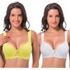 Curve Muse Reggiseno Ferretto Leggermente imbottito-x2-Bianco,Giallo-6C