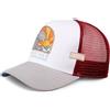 Coastal Stupid Wave Bianco Grigio Berretto da Camionista Regolabile