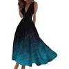 Cocila Abiti Lunghi Estivi Donna Abito Sottoveste da Donna Primavera/Estate 2024 Elegante Abito Lungo Senza Maniche con Scollo a V Elegante Abito da Spiaggia Stampato Fluido Vestito