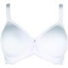 SIELEI 1 Pezzo Reggiseno Donna 2686 con Ferretto ed Inserti in Pizzo - Coppa C - D, Bianco 6C