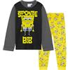 Get Trend Spongebob Squarepants Pigiama Bambino 3-8 Anni, Set Morbido Manica Lunga Pigiami Bambini, Regali per Lui (5-6 Anni, Grigio Spongebob)