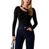 Guess Eco Long Sleeve Eleanor Buckle Top Top Eco Eleanor a Maniche Lunghe con Fibbia Donna (Pacco da 1)