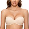 DOBREVA Donna Reggiseno Senza Spalline Push Up Multifunzione con Ferretto Imbottito Reggiseni a Fascia