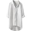 RYTEJFES Camicia Lino Donna Camicia Donna Taglie Comode Maglia Blusa Elegante Estiva Di Bianca In Copricostume Mare Lungo Curvy Abbigliamento Leggera Maglie Maniche Lunghe Estivo Camicetta Copri Costume Xxxl